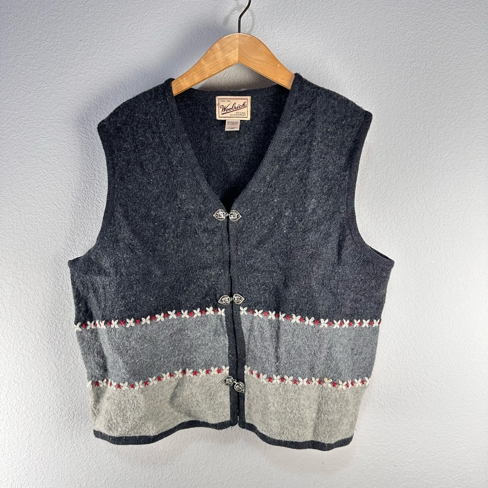 Vintage Woolrich‎ Wool Vest Sz XL